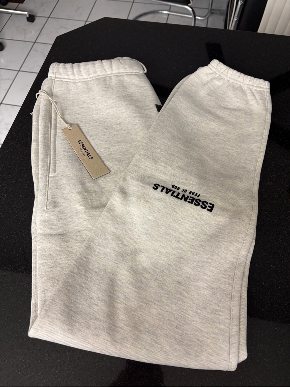 Essentials BNWT Light Oatmeal Logo Sweatpants